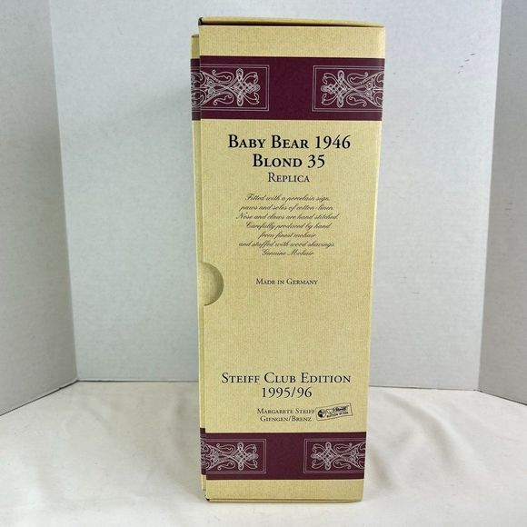 Steiff Club 1995/96 Baby-Bar 1946 Replica BLOND 35 Bear Box CoA - Picture 2 of 12